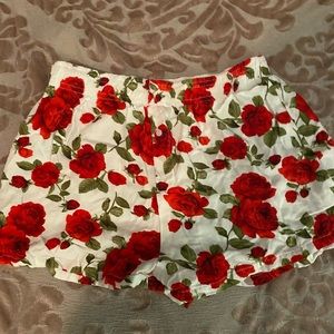 Rose Patterned Shorts